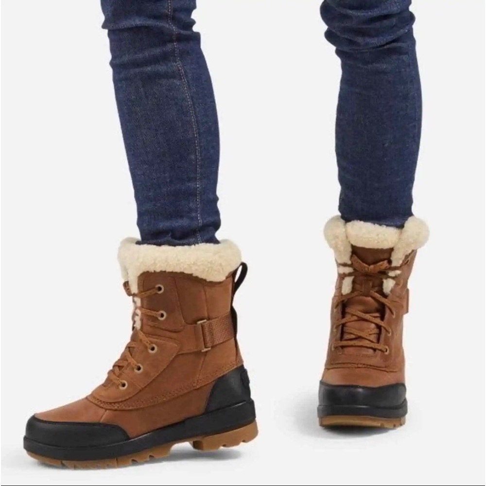NWT SOREL Womens Tivoli Parc Tan Snow Boots - FITS LIKE SIZE 6